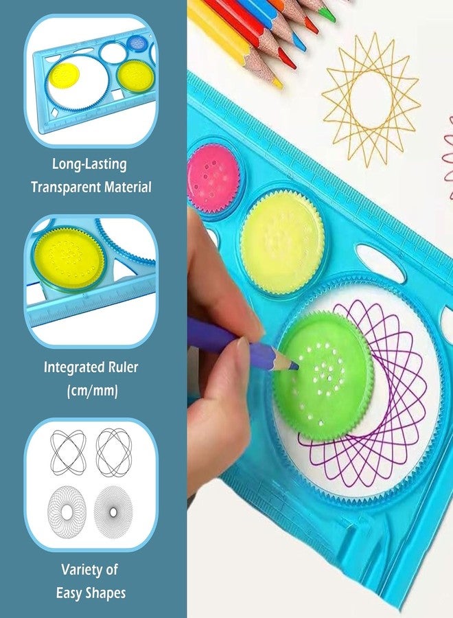 Bloombec 20 Pcs Spirograph Ruler for Birthday Return Gifts Birthday Party for Kids | Designer Spirograph Ruler for Return Gifts for Kids Bulk birthday's Return Gift 6-12 - Image 4